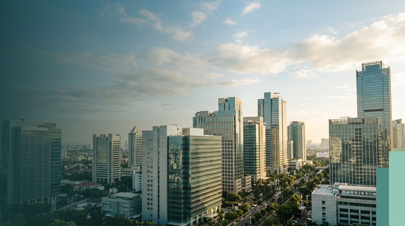 Suasana tenang kawasan pusat keuangan Jakarta pada siang hari sebagai gambaran ekosistem pasar modal Indonesia